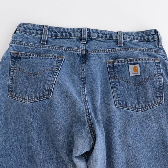 Vintage Carhartt Straight Leg Mid-Wash Denim Jeans 14X34 fit smaller like 10-12 - Picture 8 of 13